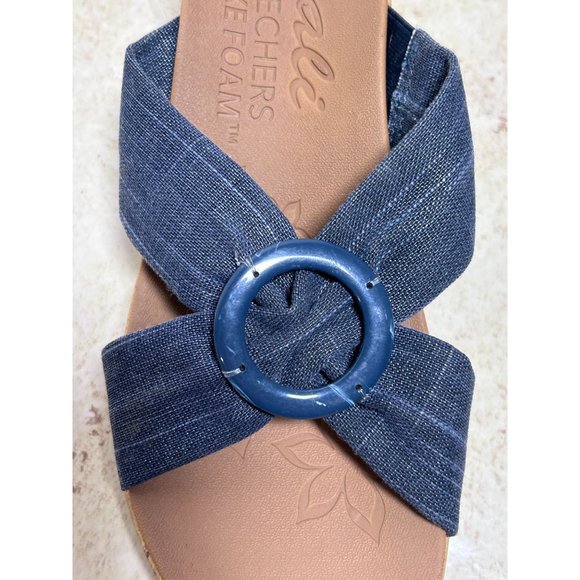 Skechers Women's Beverlee - Sail Twist Sandal in Blue/Tan - Size 10 - Picture 3 of 11